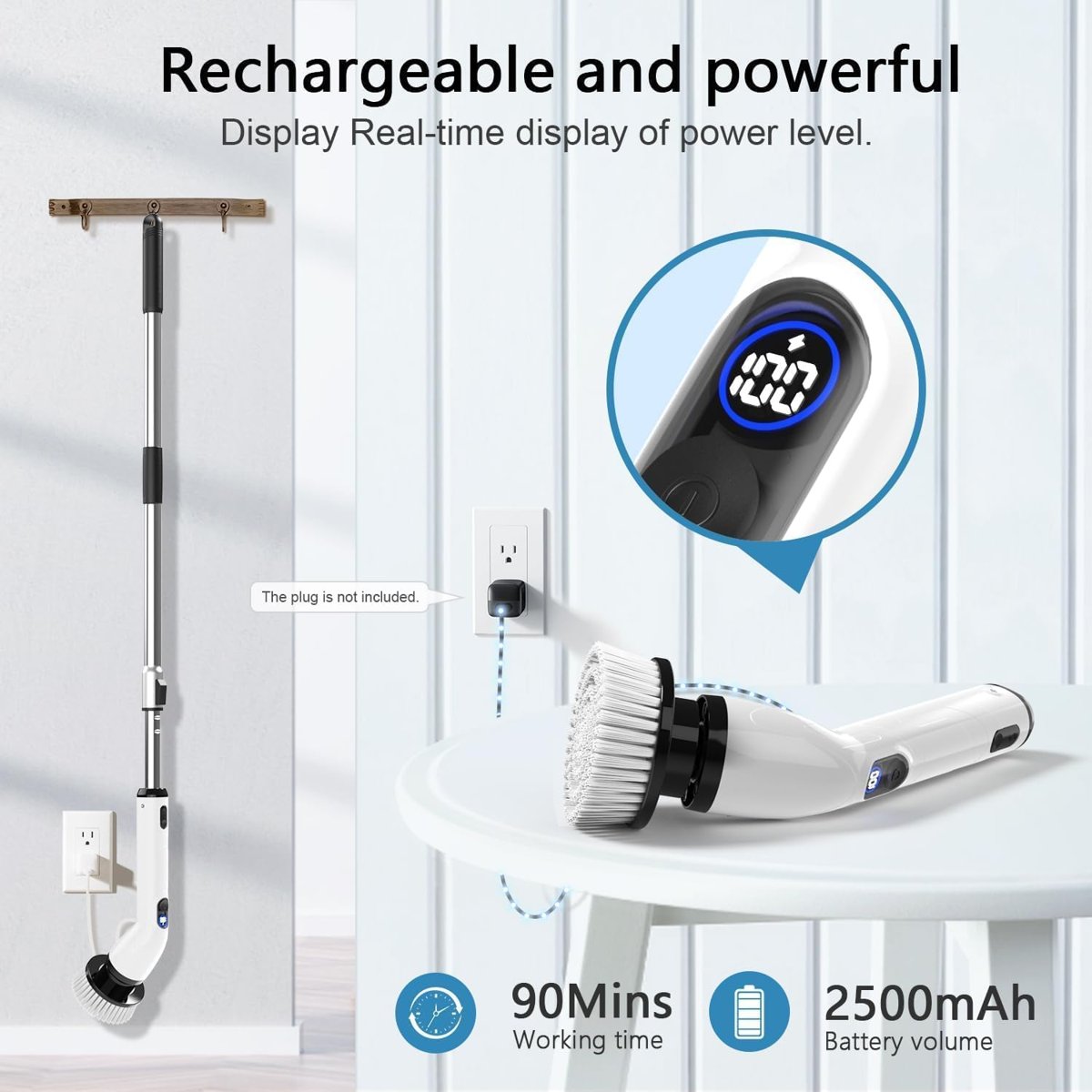 TUYU Electric Spin Scrubber with 8 Brush Heads, view 5