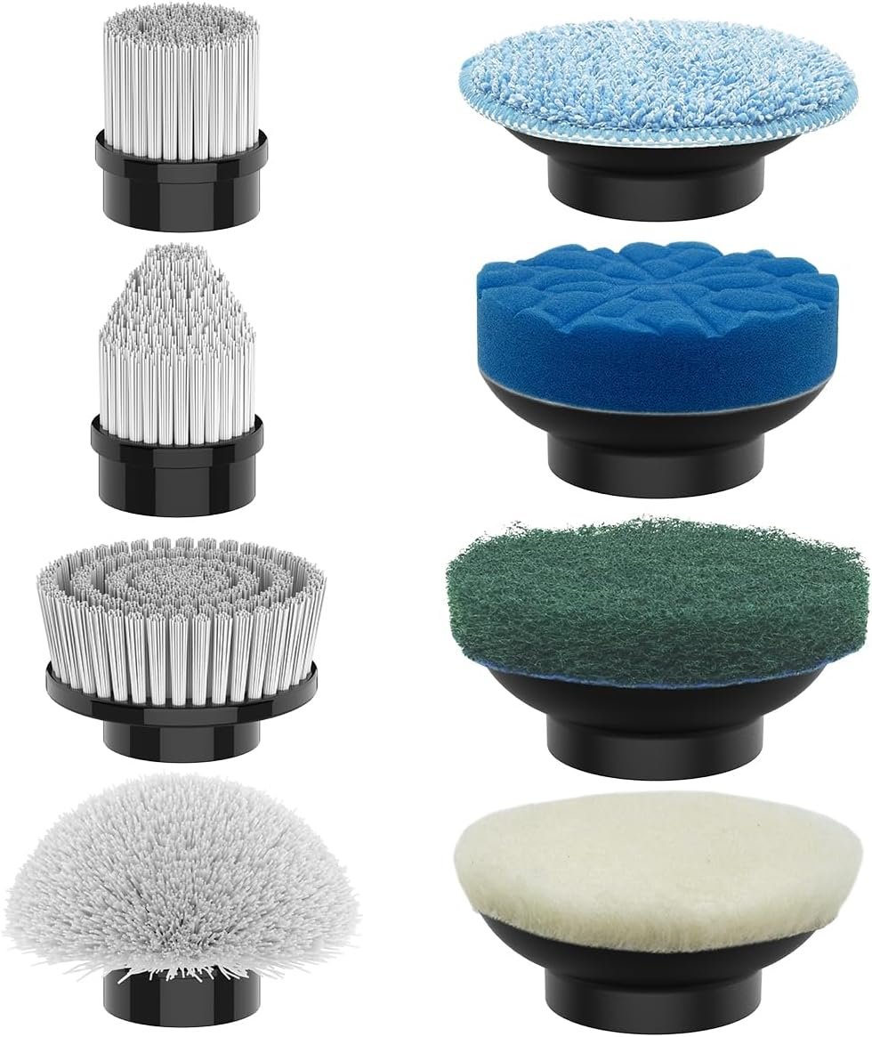 TUYU Spin Scrubber Replacement Brush Heads, 7-Piece Kit